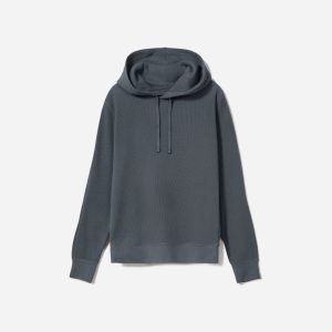 The Waffle-Knit Hoodie | Slate