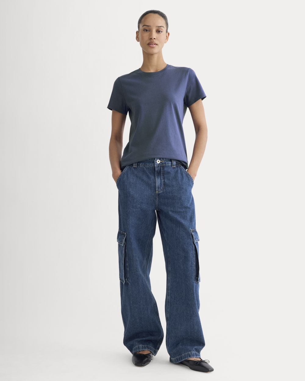The Slim Crew in Essential Cotton | Deep Cobalt - Image 3