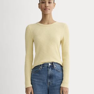 The Cozy Rib Long-Sleeve Tee | Banana Crepe