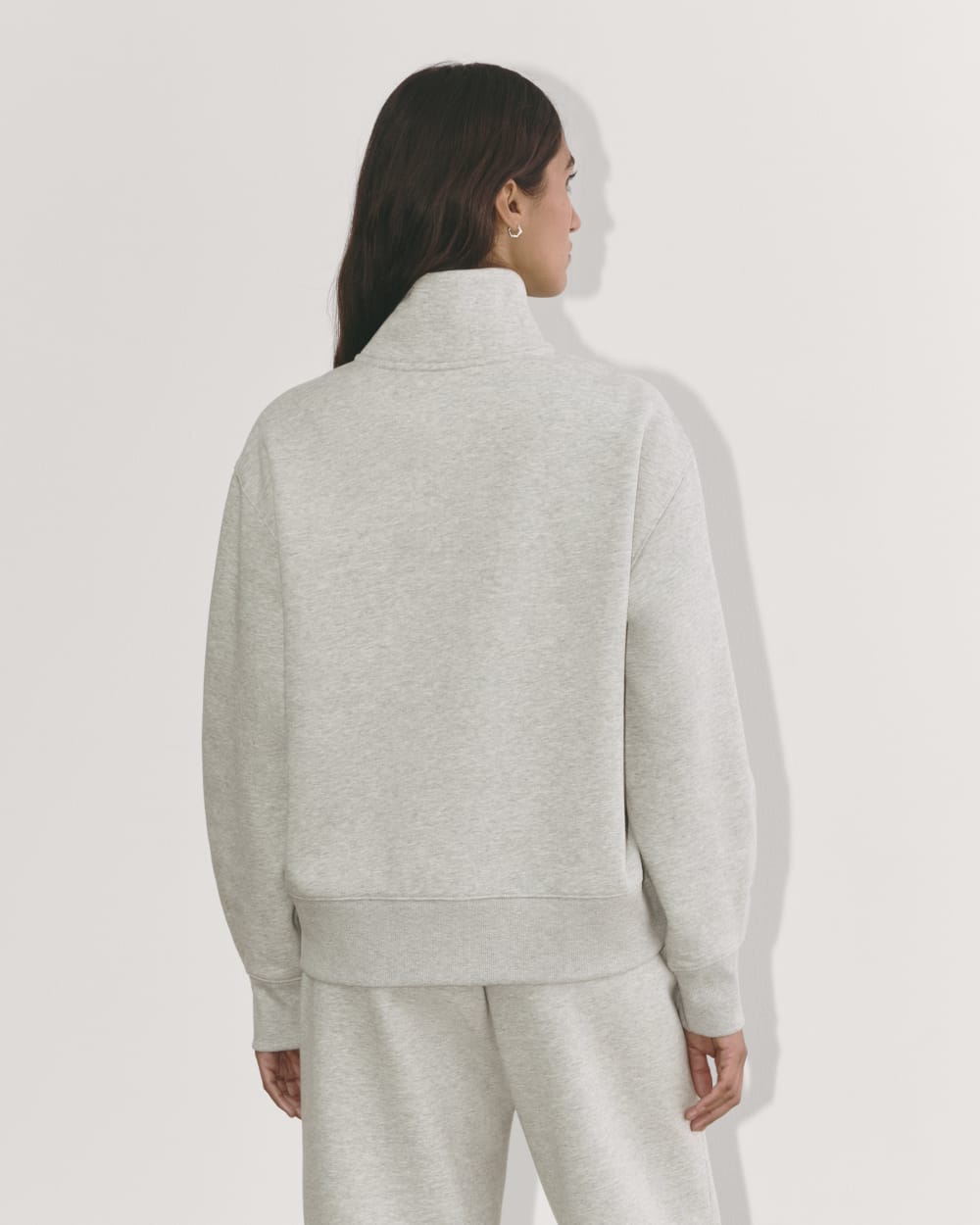Luxe Fleece Half-Zip Sweatshirt | Heathered Grey - Image 5