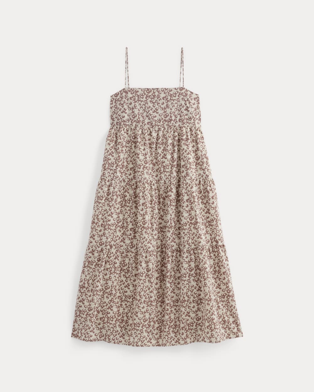 The Gauze Tiered Dress | Natural / Rose Dusk Floral - Image 2