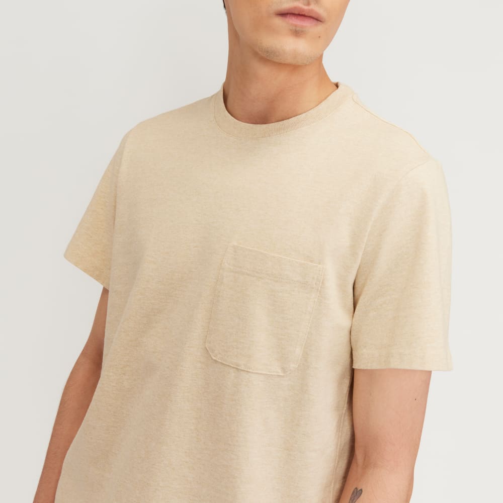 The Premium-Weight Pocket Tee | Uniform | Heathered Cashew - Image 4