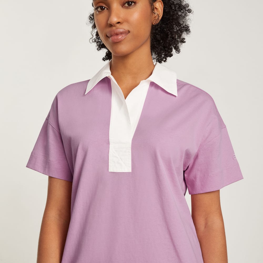 The Organic Cotton Polo Dress | Lilac - Image 5