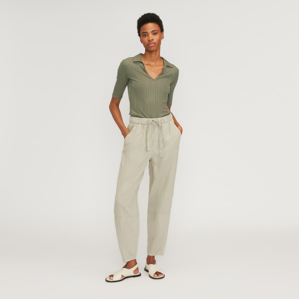 The Rib Soft Knit Open Collar Polo | Kalamata - Image 5