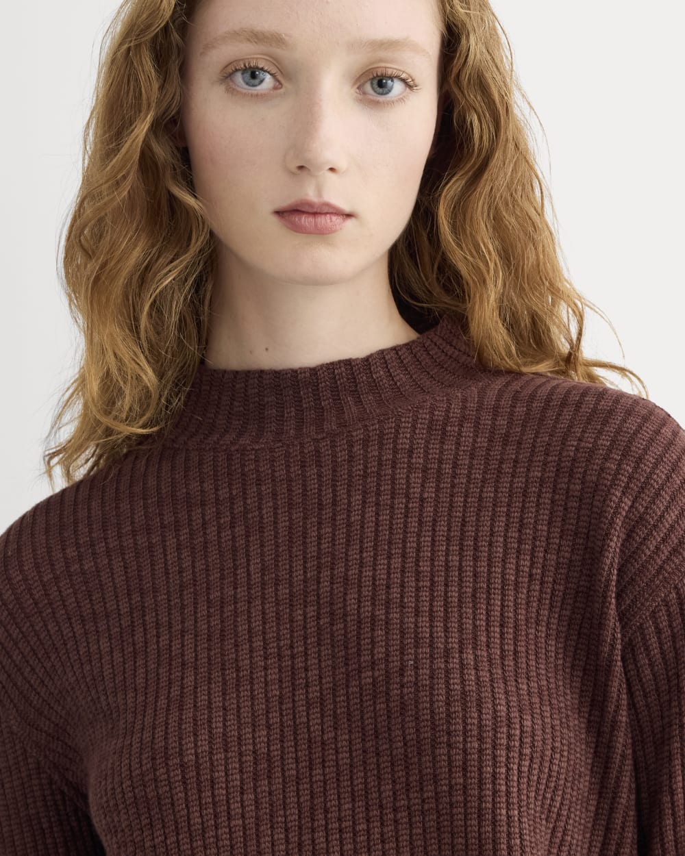 The Cozy Rib Funnel-Neck | Dark Mahogany - Image 4