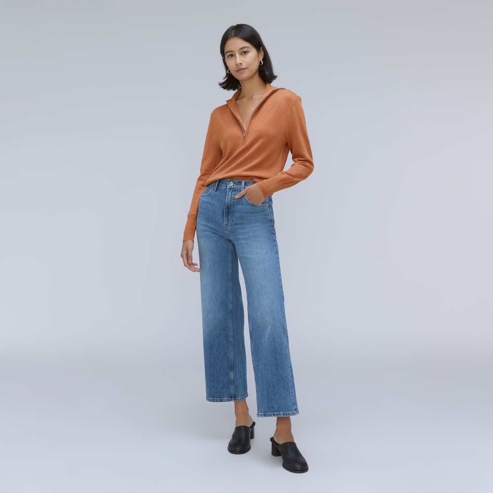 The Luxe Merino Half-Zip Sweater | Tawny Brown - Image 7