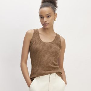 The Cozy Rib Tank | Carob Brown