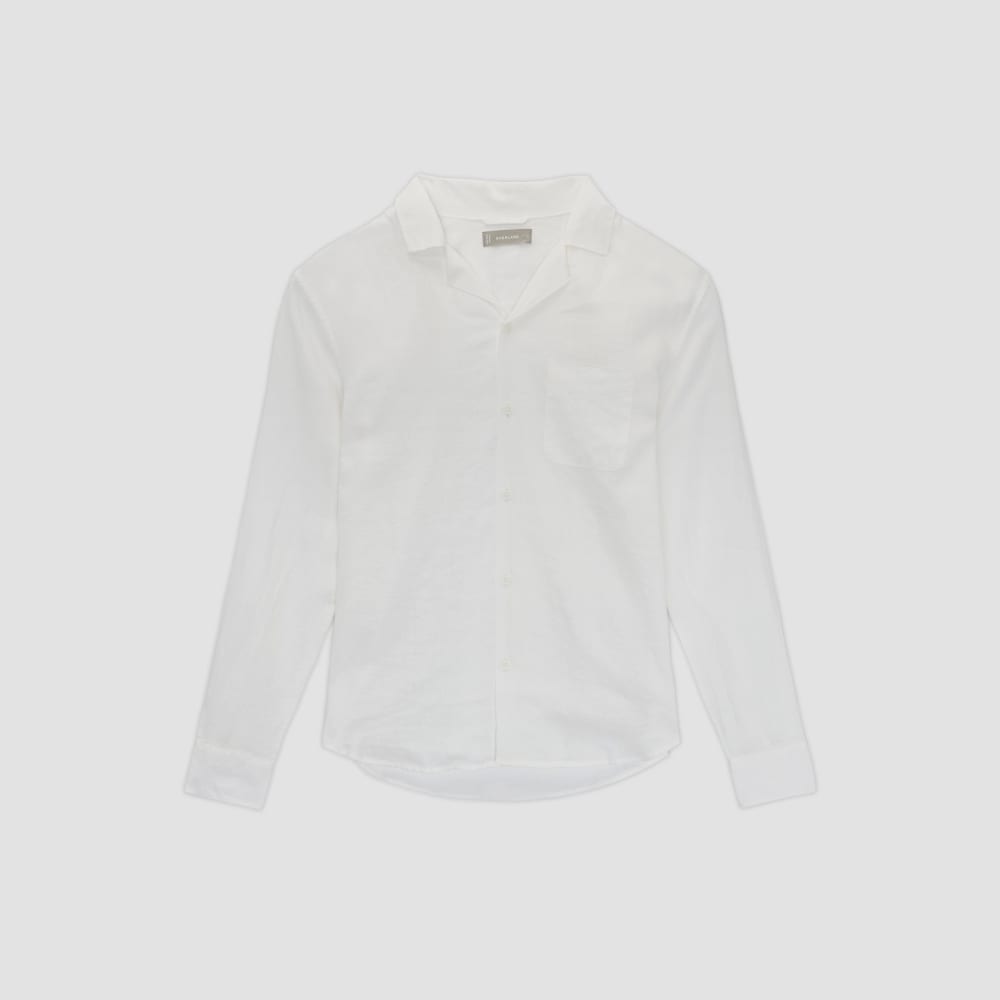 The Relaxed Linen Long-Sleeve Shirt | White - Image 2