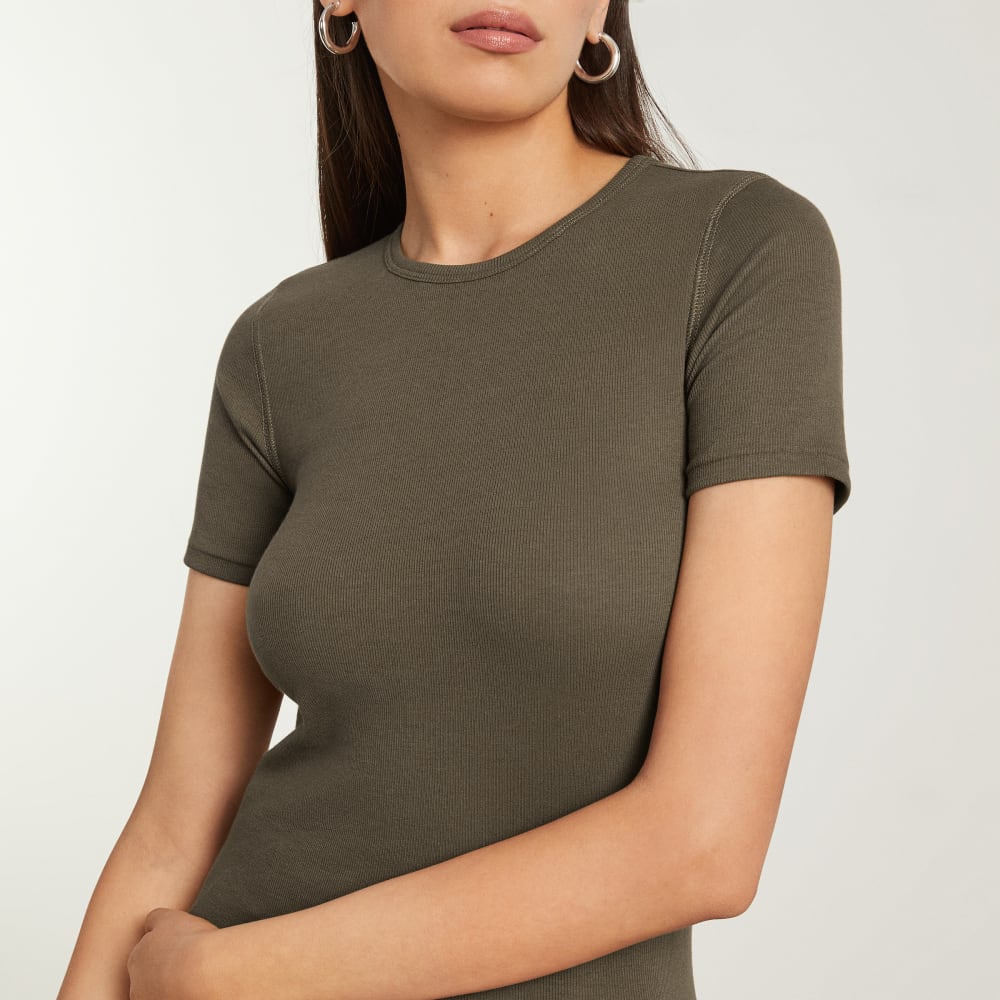 The Pima Micro-Rib Crew Tee | Beech - Image 5