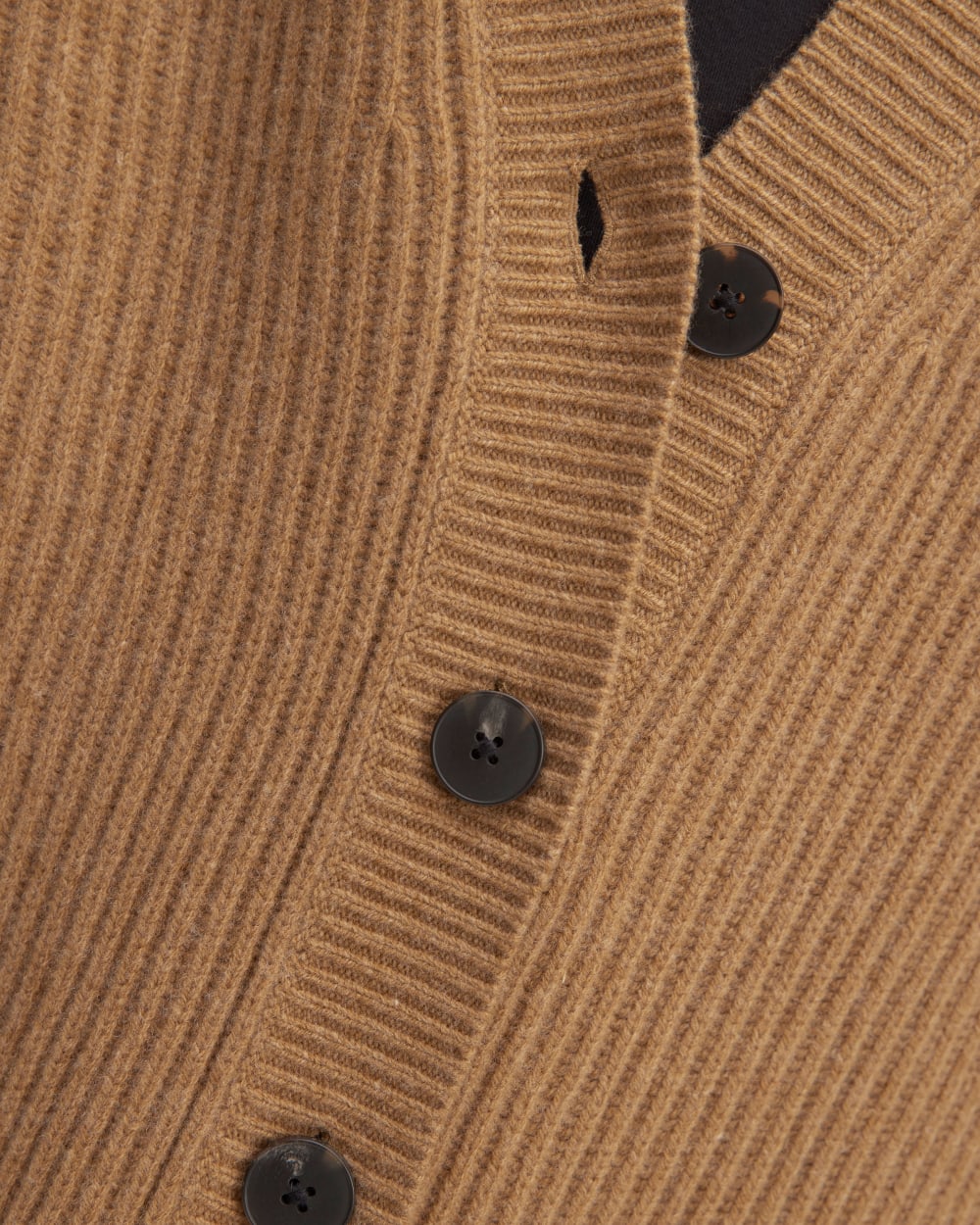 The Felted Merino Cocoon Cardigan | Deep Camel - Image 5