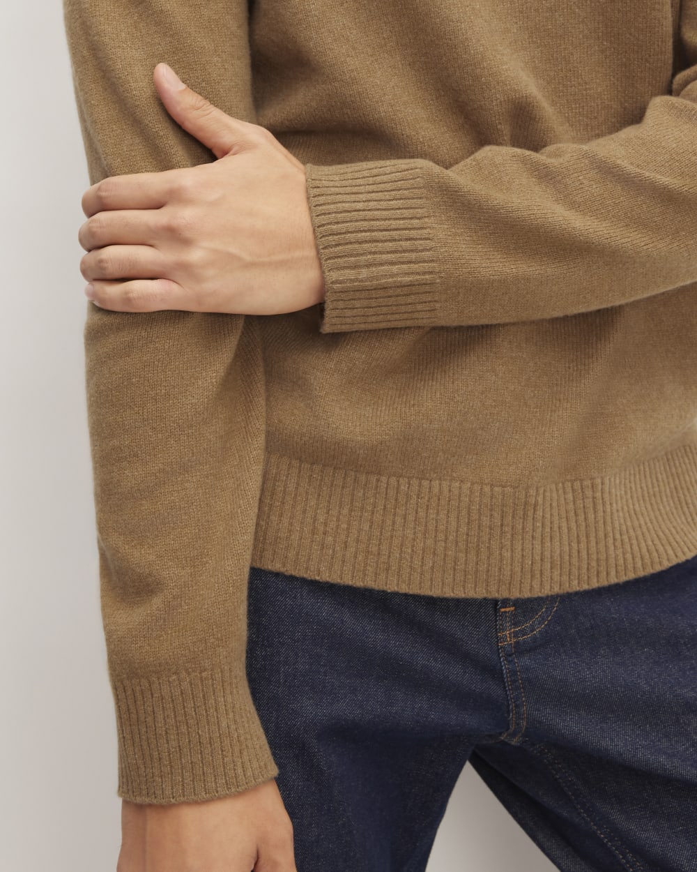 The Premium Merino Crew Neck Sweater | Deep Camel - Image 5