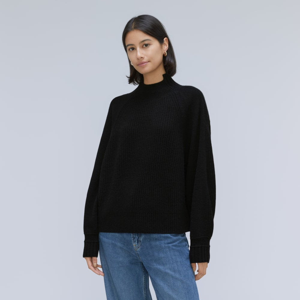 The Cashmere Ribbed Turtleneck | Black - Image 3