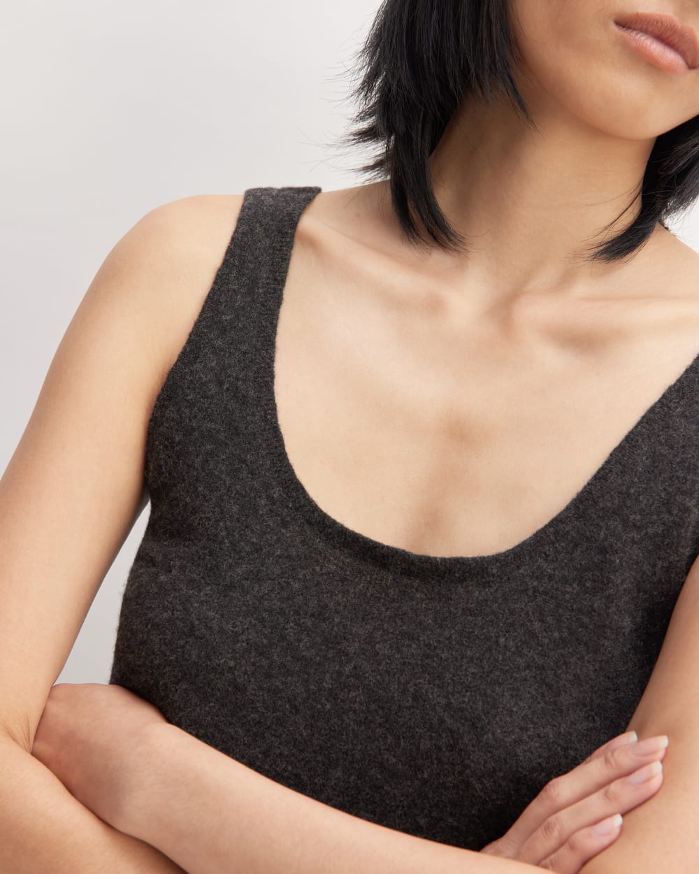 The Cozy-Stretch Tank | Charcoal - Image 4