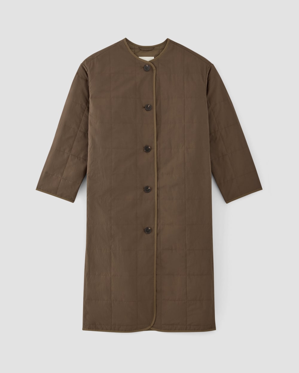 The ReNew Quilted Long Liner | Cocoa - Image 2