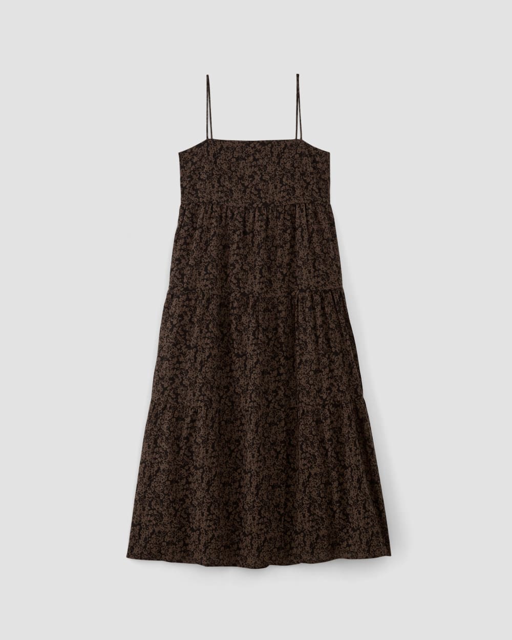 The Gauze Tiered Dress | Black / Cocoa Small Floral - Image 2