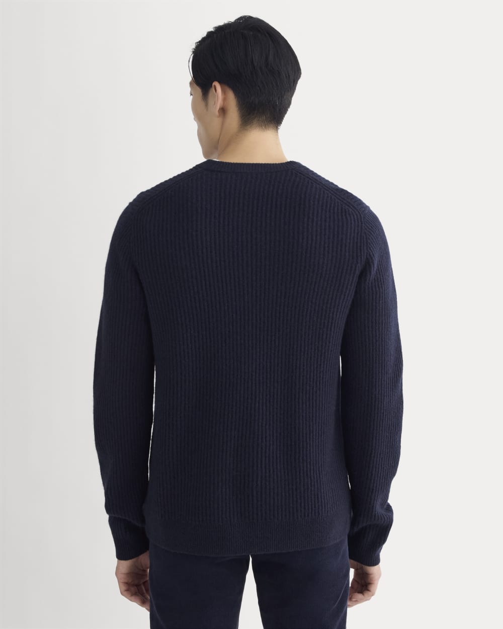 The Fisherman Crew in Wool Cashmere | Navy - Image 5