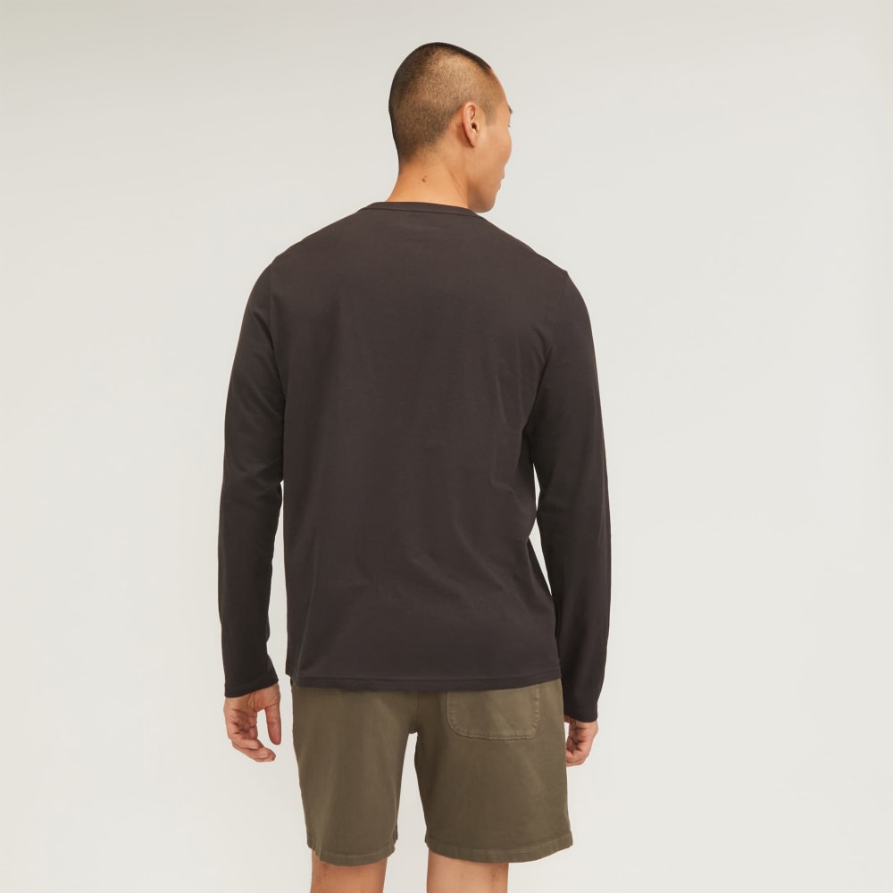The Essential Organic Long-Sleeve Tee | Vintage Black - Image 3