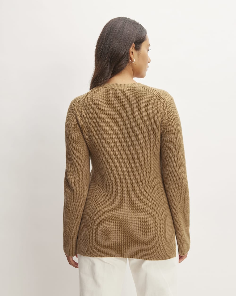 The Organic Cotton Slim Crew Sweater | Toasted Coconut - Image 6