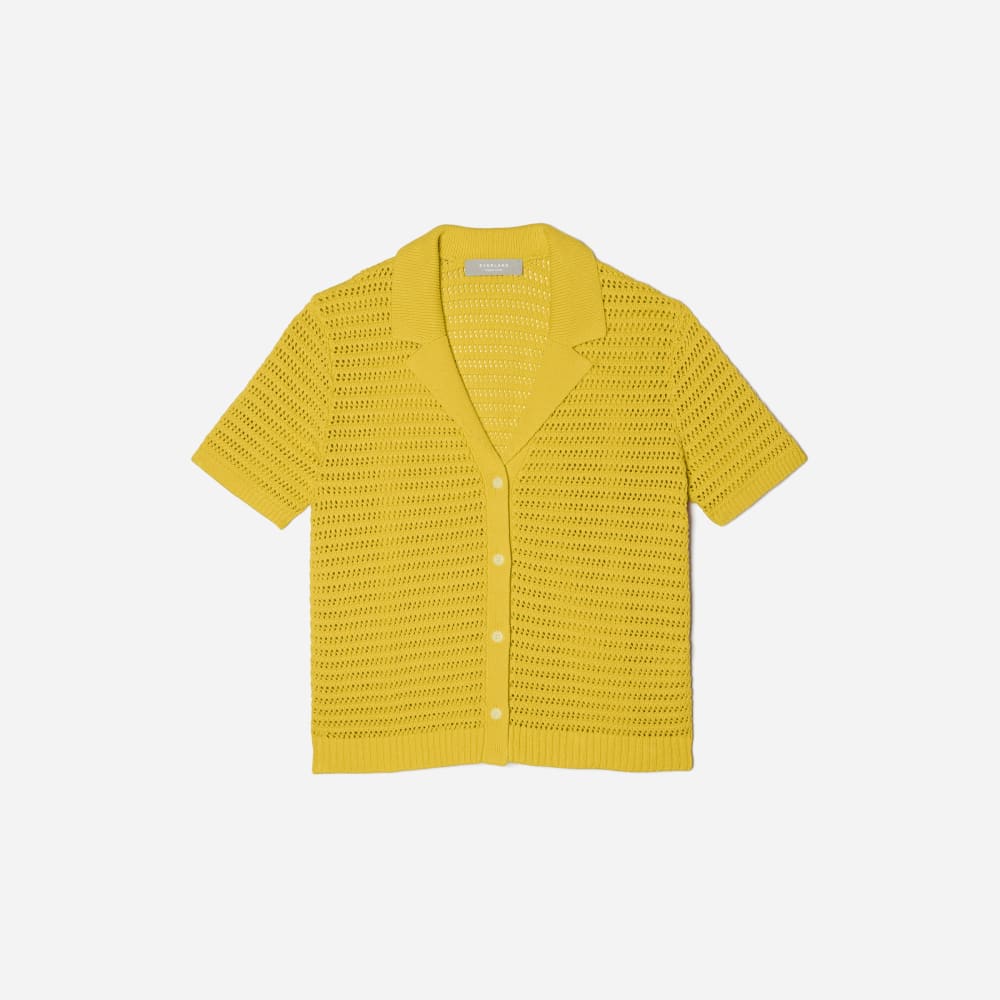 The Crochet Knit Polo | Super Lemon