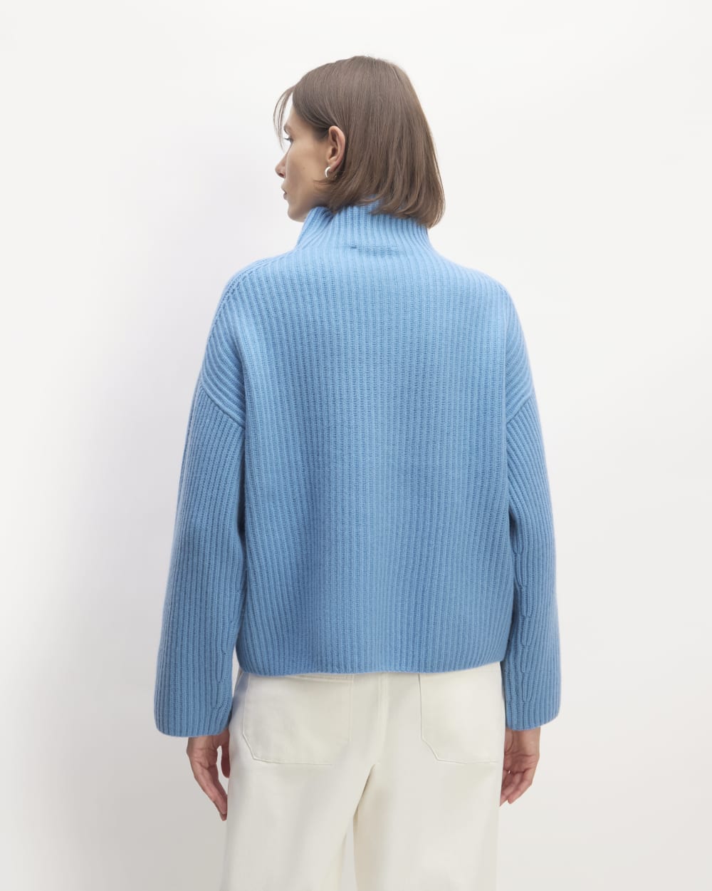 The Felted Merino Funnel-Neck Pullover | Heritage Blue - Image 6