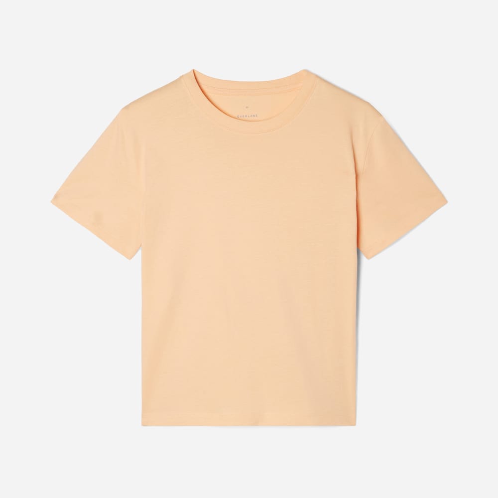 The Box-Cut Tee in Essential Cotton | Apricot | No Pocket - Image 2