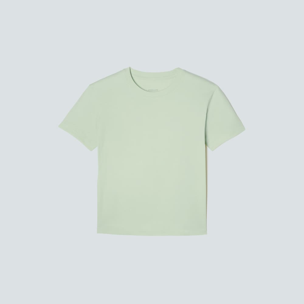 The Box-Cut Tee in Essential Cotton | Seafoam Green | No Pocket - Image 2