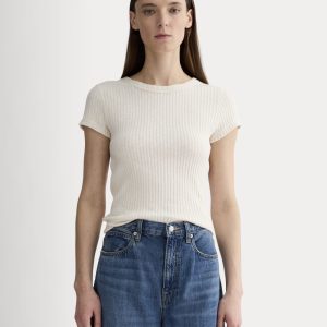 The Cozy Rib Tee | Bone