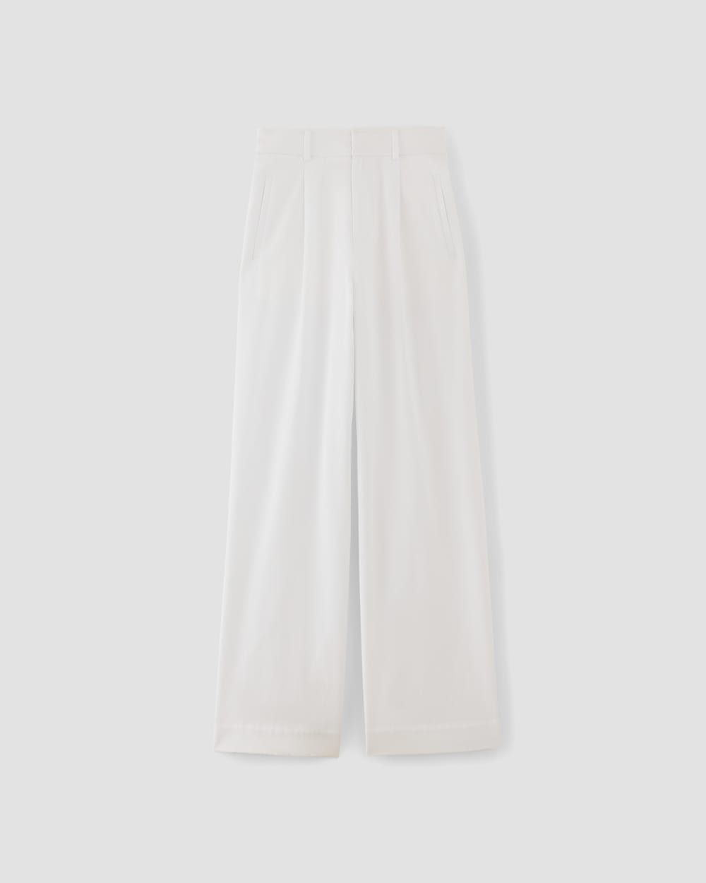 The Draper Pleated Pant in Buttersmooth | White | 32 Inseam - Image 2