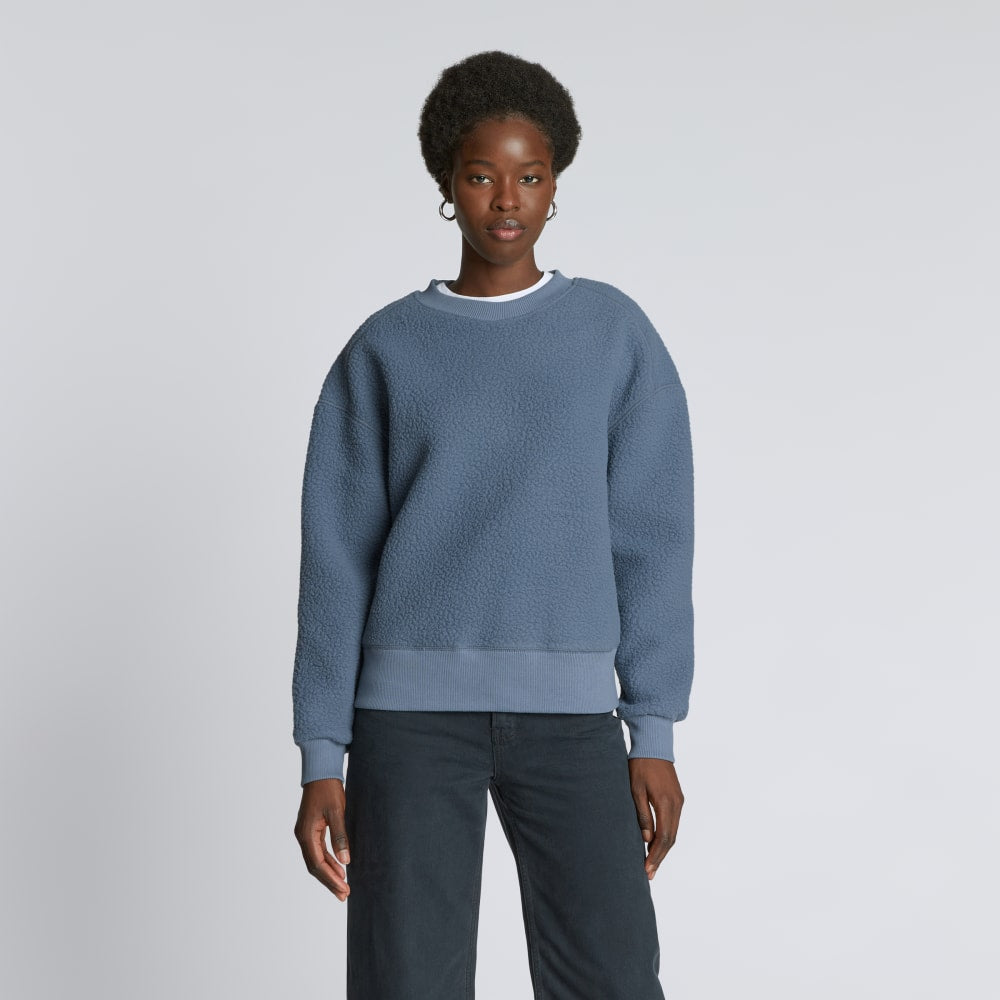The ReNew Teddy Oversized Crew | Faded Blue - Image 3