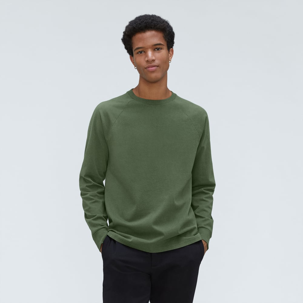 The Premium-Weight Long-Sleeve Crew | Uniform | Forest Green