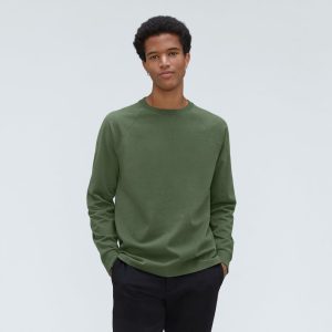 The Premium-Weight Long-Sleeve Crew | Uniform | Forest Green