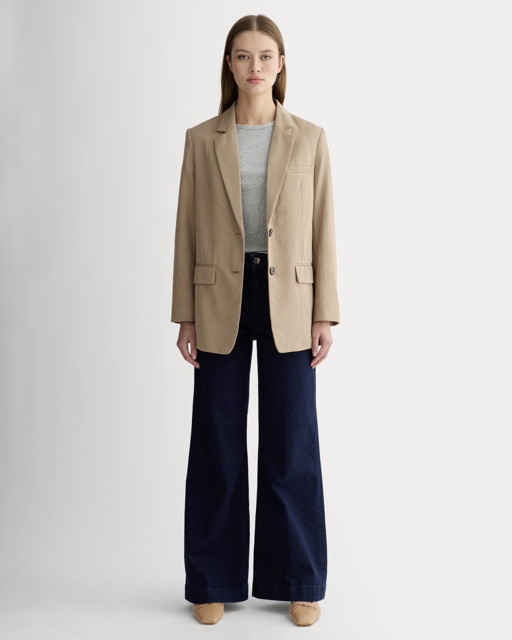 The Oversized Blazer in Buttersmooth | Ash Brown - Image 3