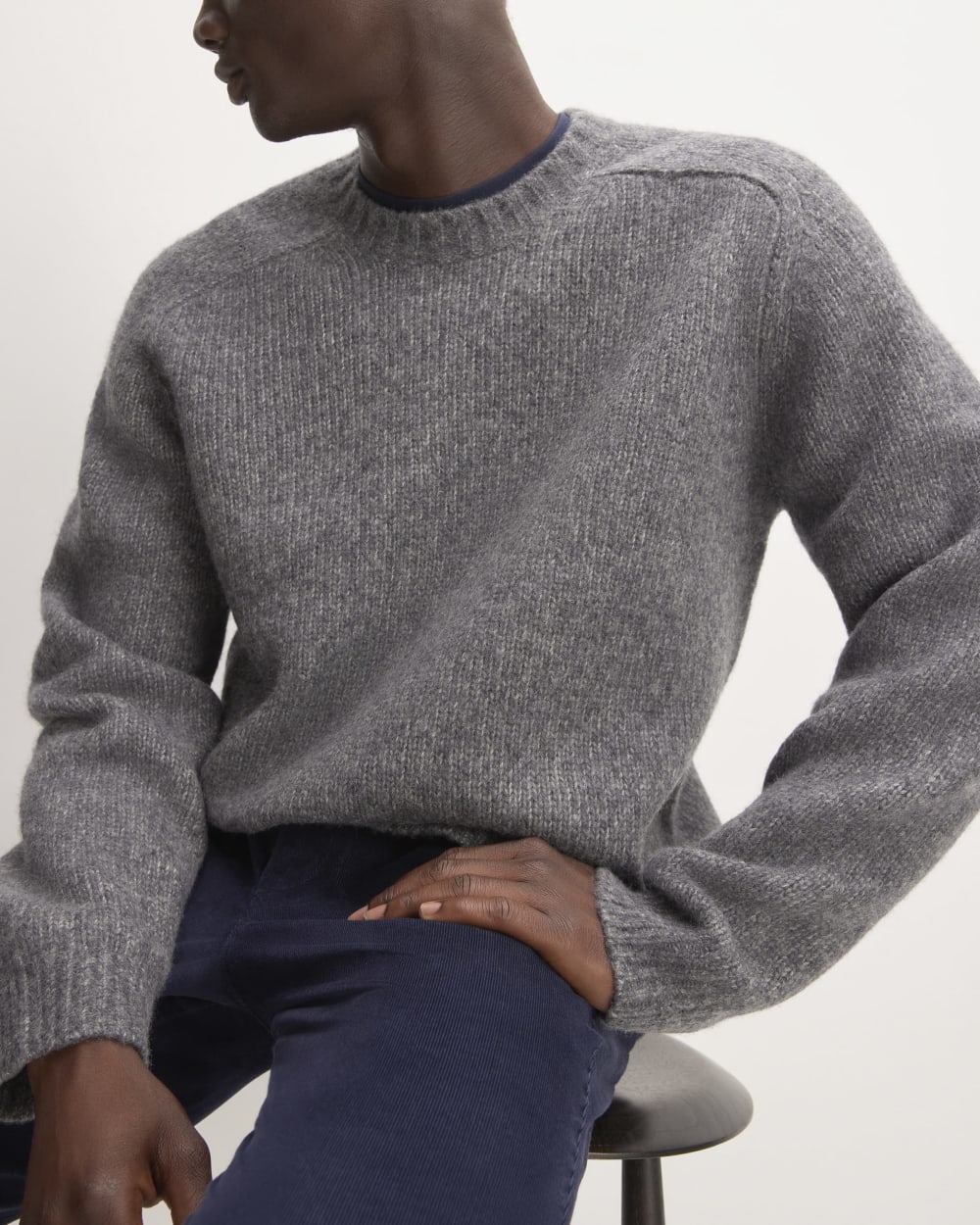 The Cloud Crewneck Sweater | Heathered Dark Charcoal - Image 5