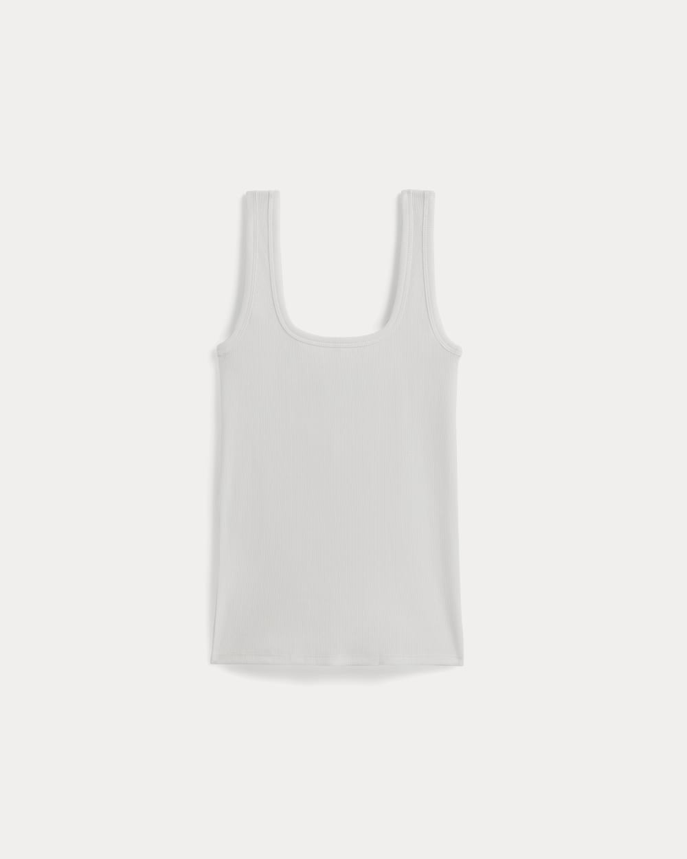 The Luxe Rib?Square-Neck Tank | White - Image 2