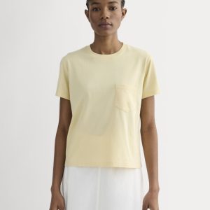 The Box-Cut Tee in Essential Cotton | Banana Crepe | Pocket