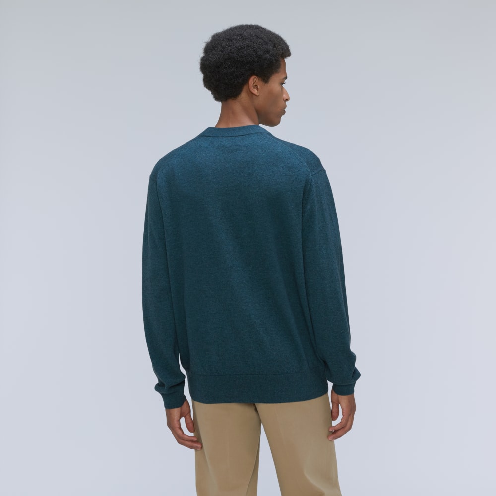 The Merino-Blend Crewneck Sweater | Deep Teal - Image 3