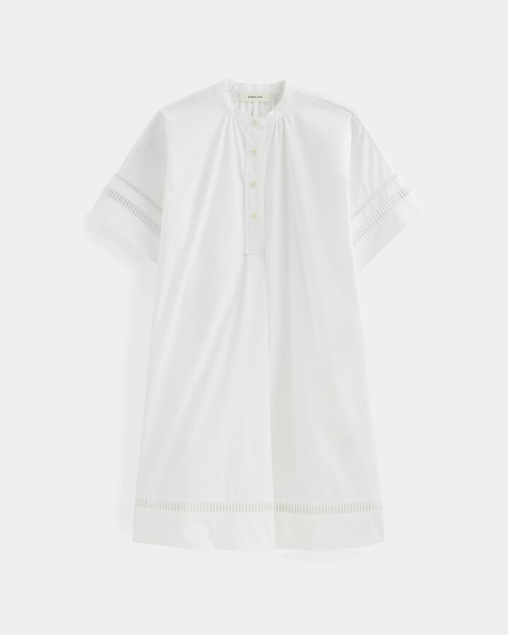 The Lace Trim Popover Dress | White - Image 2