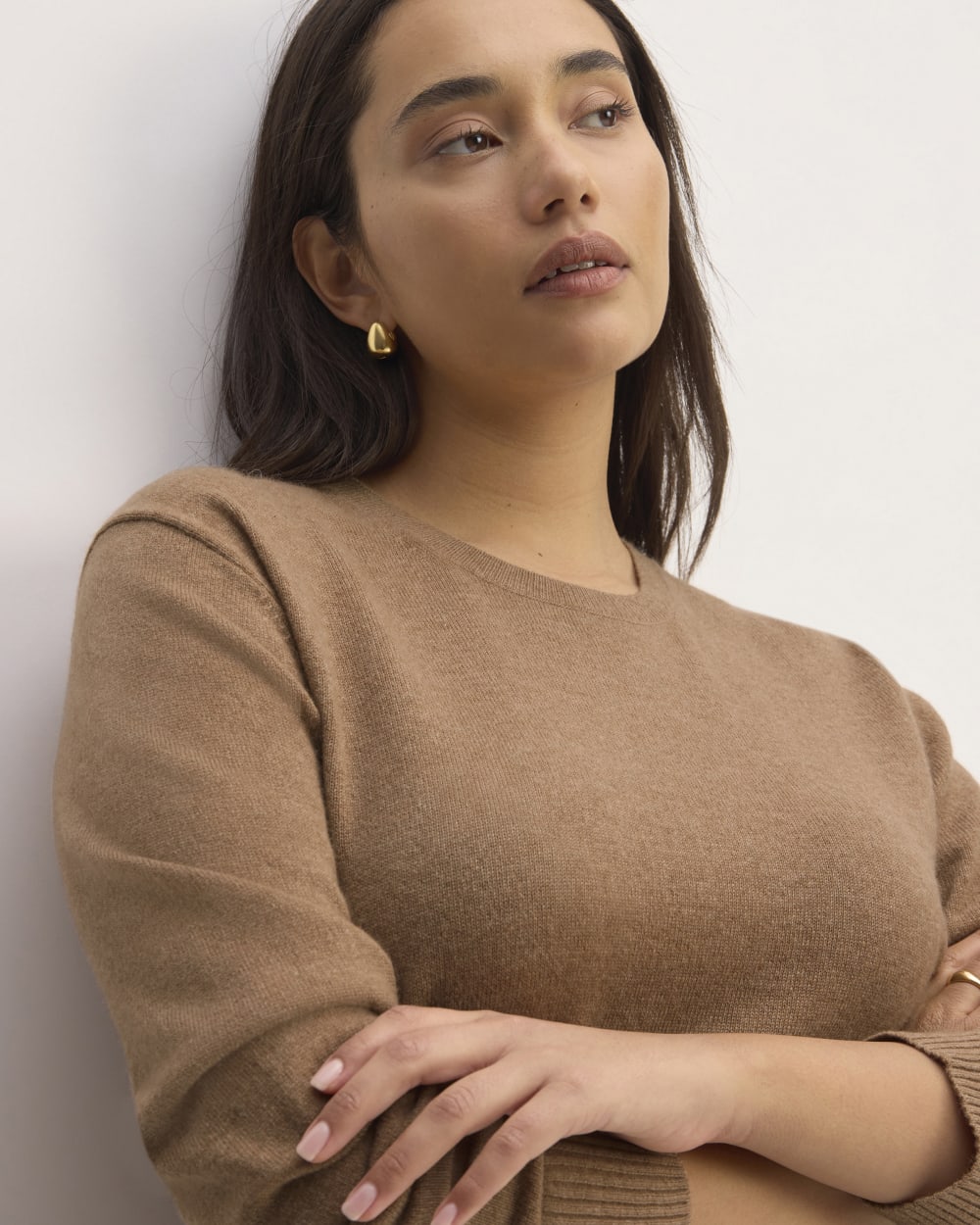 The Classic Crew in Cashmere | Heathered Brown - Image 4