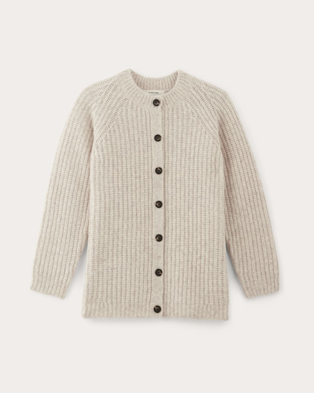 The Fisherman Cardigan in Cloud | Heathered Oat - Image 2