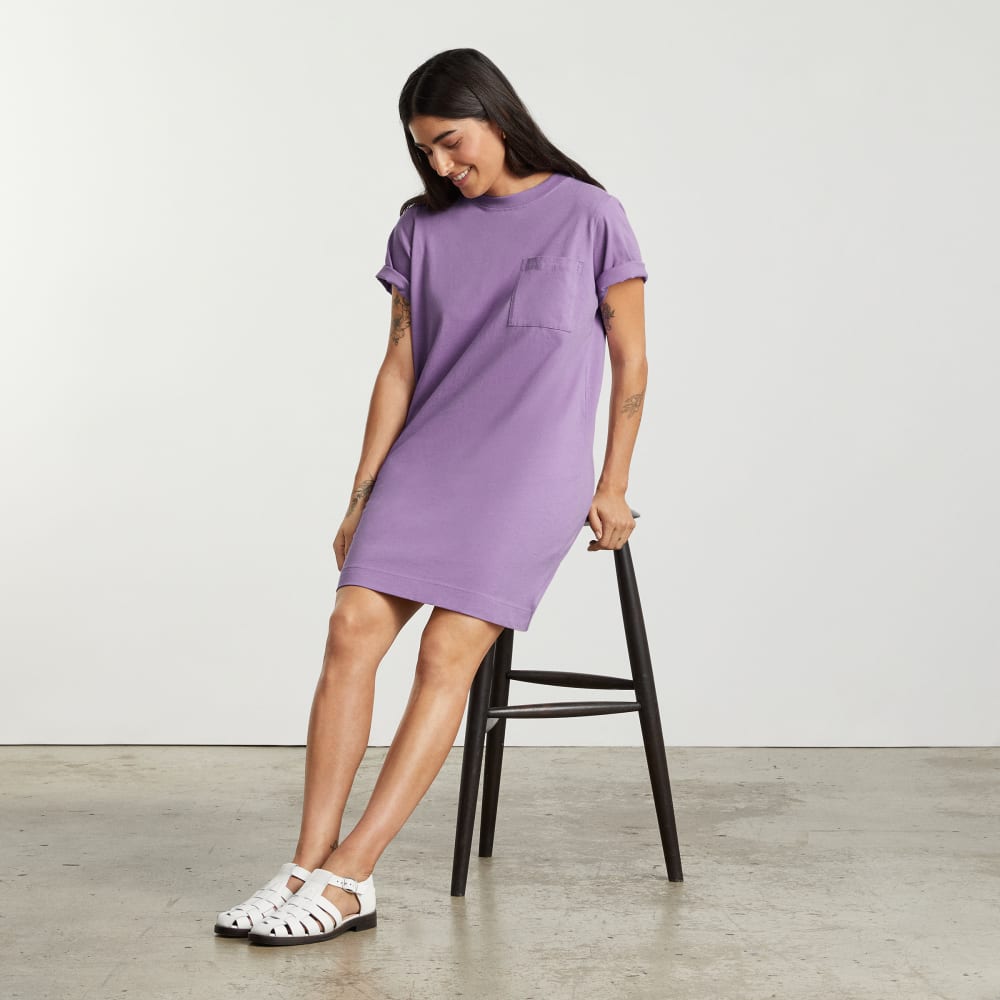The Organic Cotton Weekend Tee Dress | Dark Orchid - Image 6