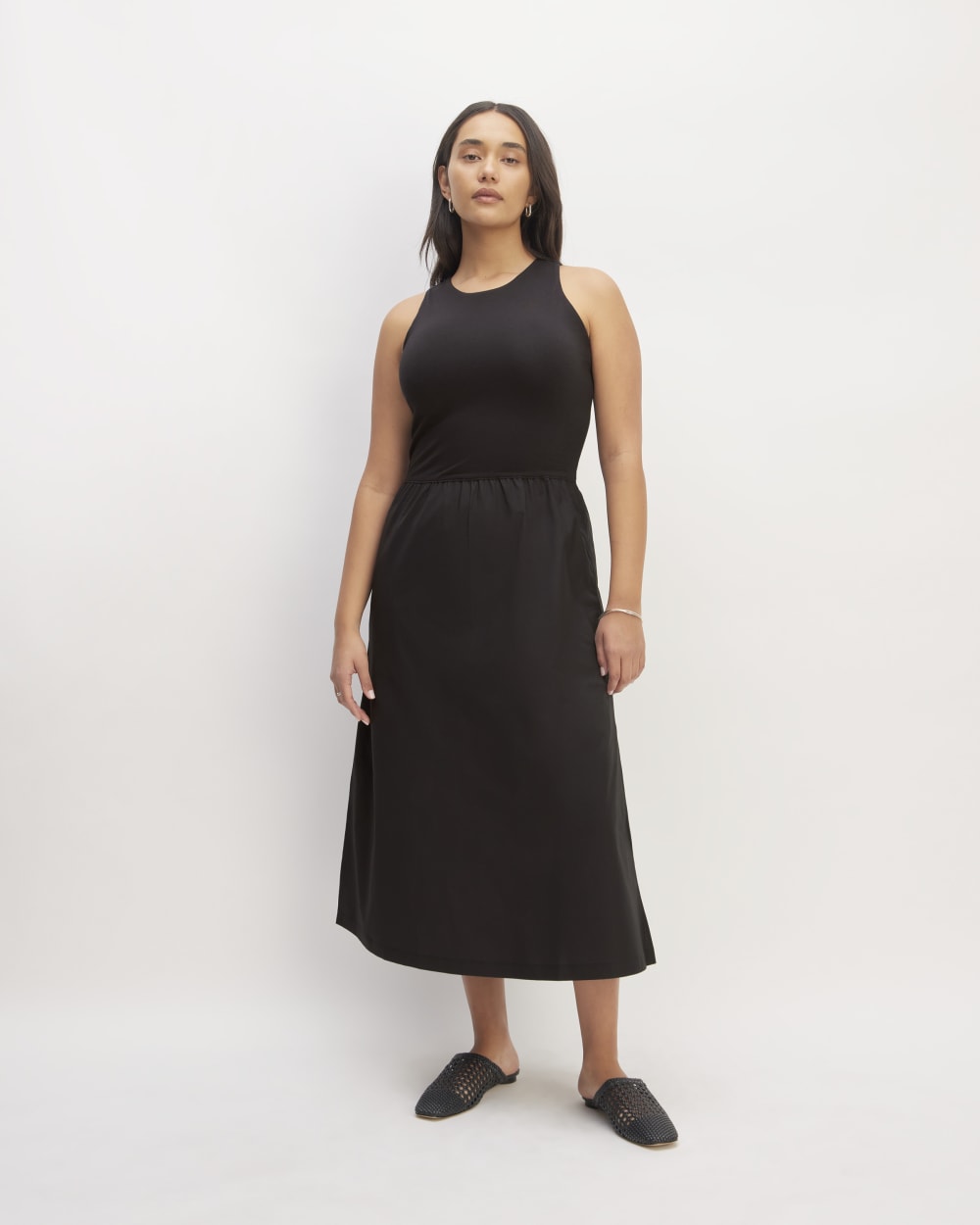 The Supima? High-Neck Riviera Dress | Black
