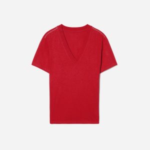 The Vintage V-Neck Hemp Tee | Goji Berry