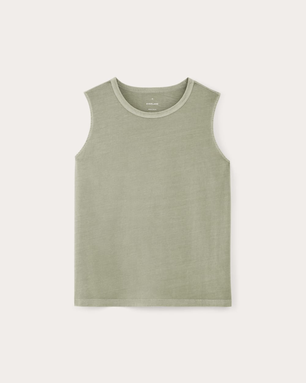 The Boyfriend Tank in Essential Cotton | Seagrass - Image 2