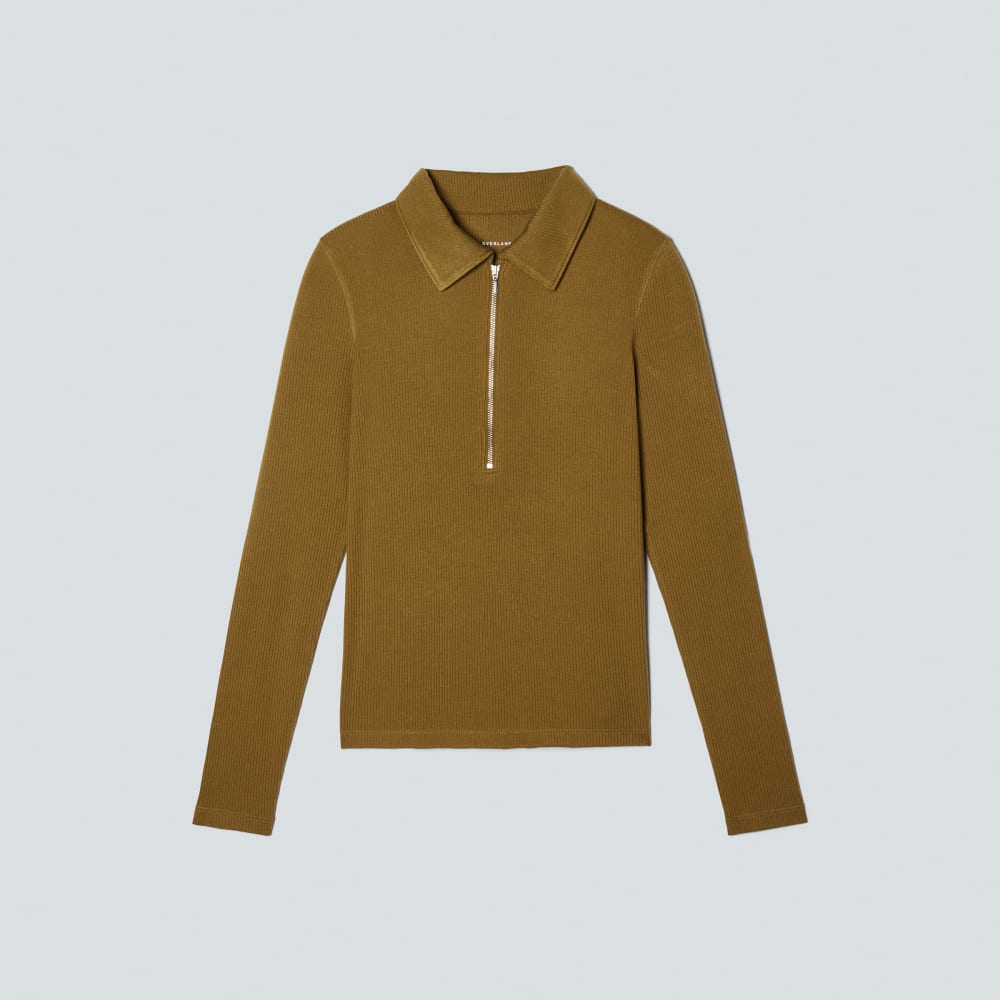 The Super-Soft Zip Polo | Tapenade