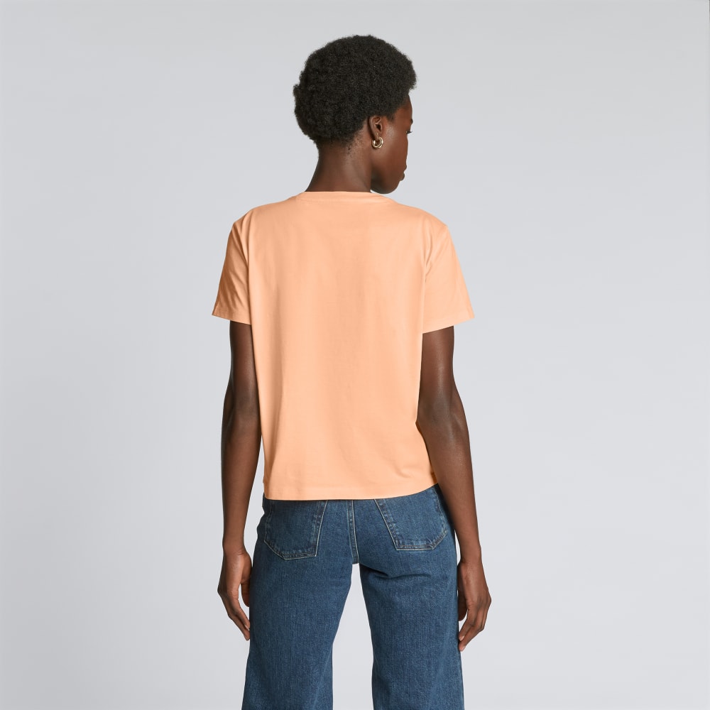 The Box-Cut Tee in Essential Cotton | Apricot | No Pocket - Image 3