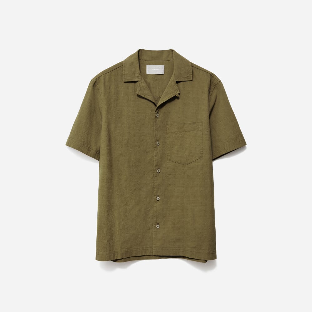 The Seersucker Short-Sleeve Shirt | Olive