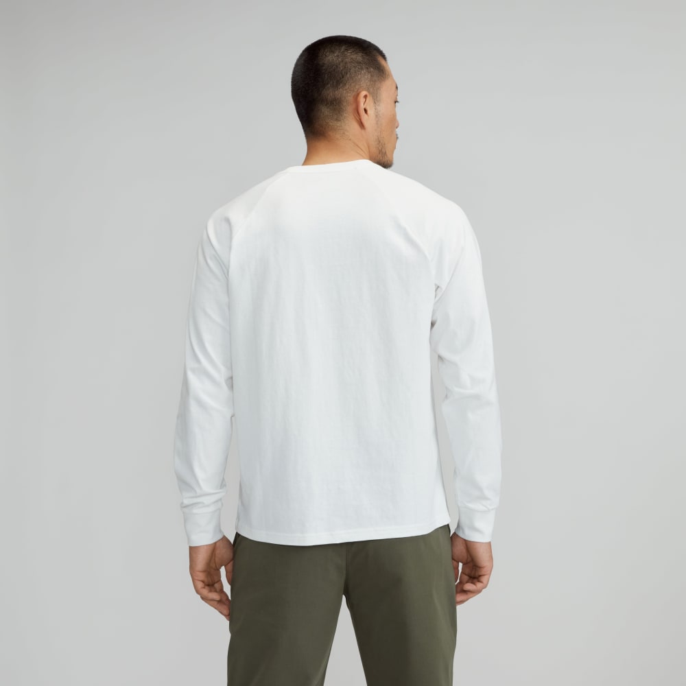 The Premium-Weight Long-Sleeve Crew | Uniform | White - Image 3
