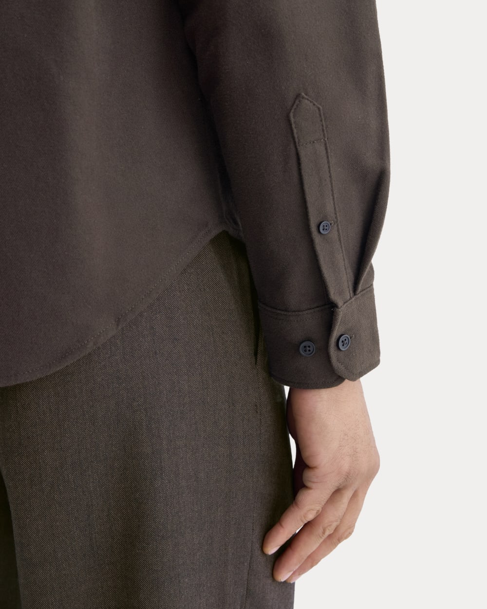 Brushed Flannel Shirt | Dark Chocolate - Image 4