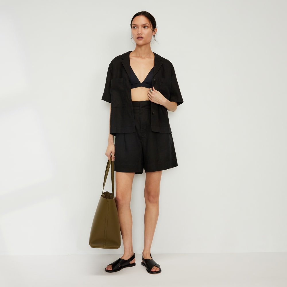 The Linen Workwear Shirt | Black