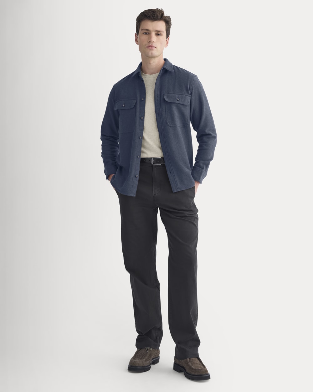 The Heavyweight Overshirt | Uniform | Heather Rich Navy - Image 3